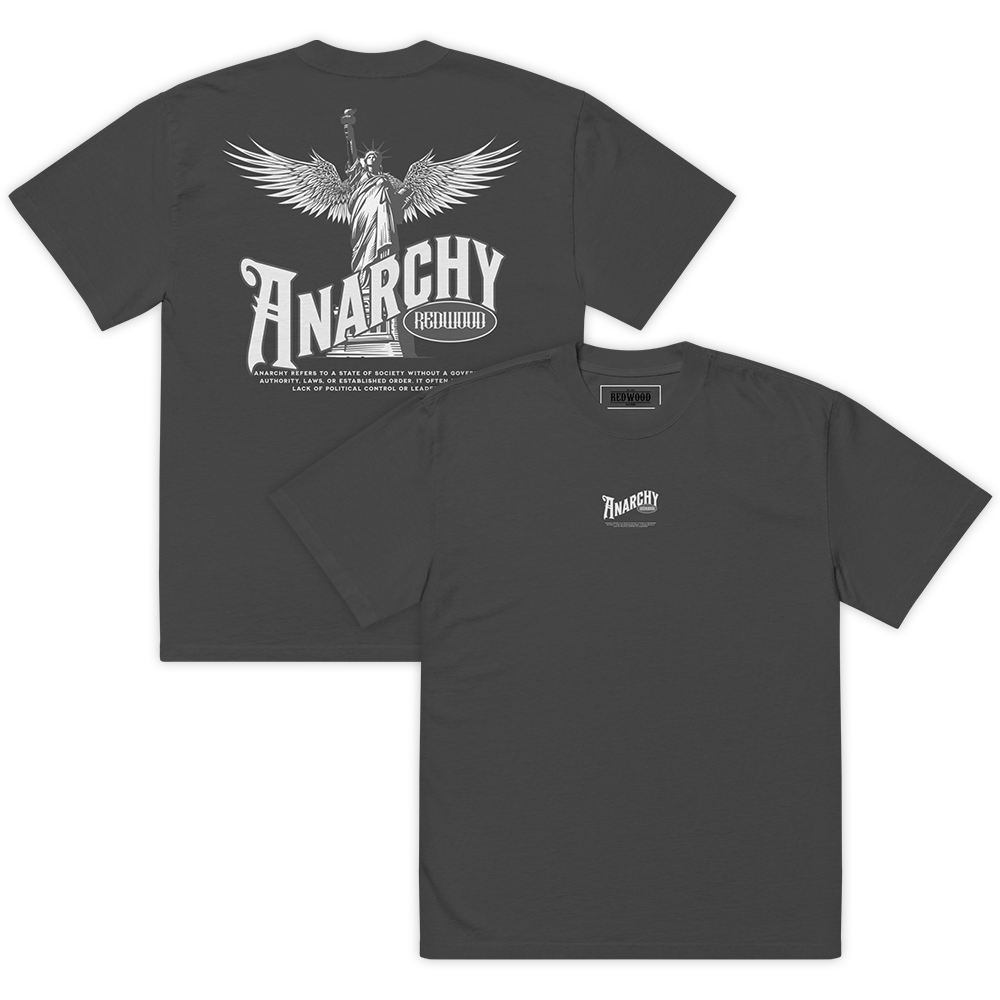 ANARCHY TEE FADED BLACK