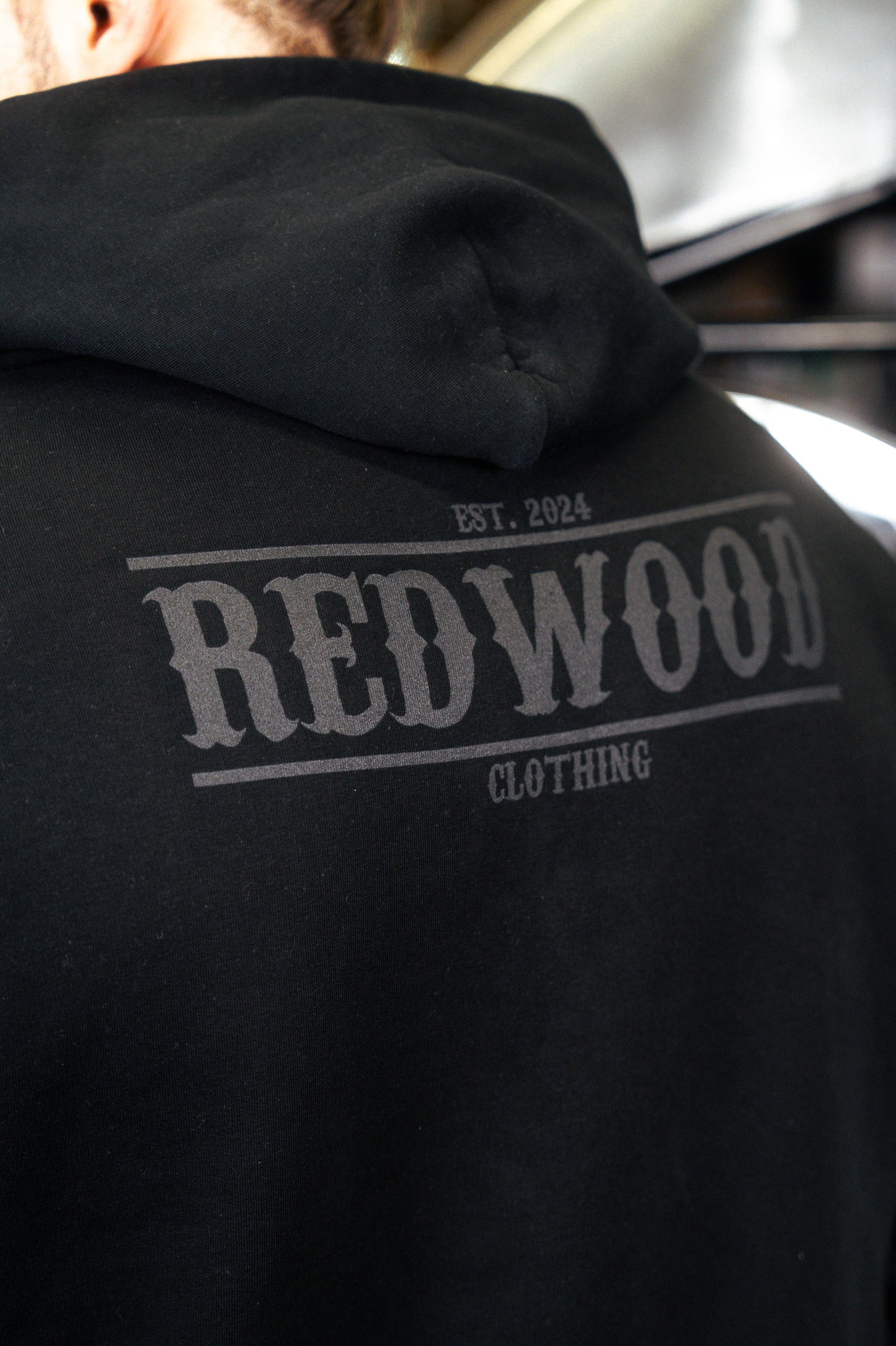 REDWOOD CLASSIC HOODIE BLACK ON BLACK