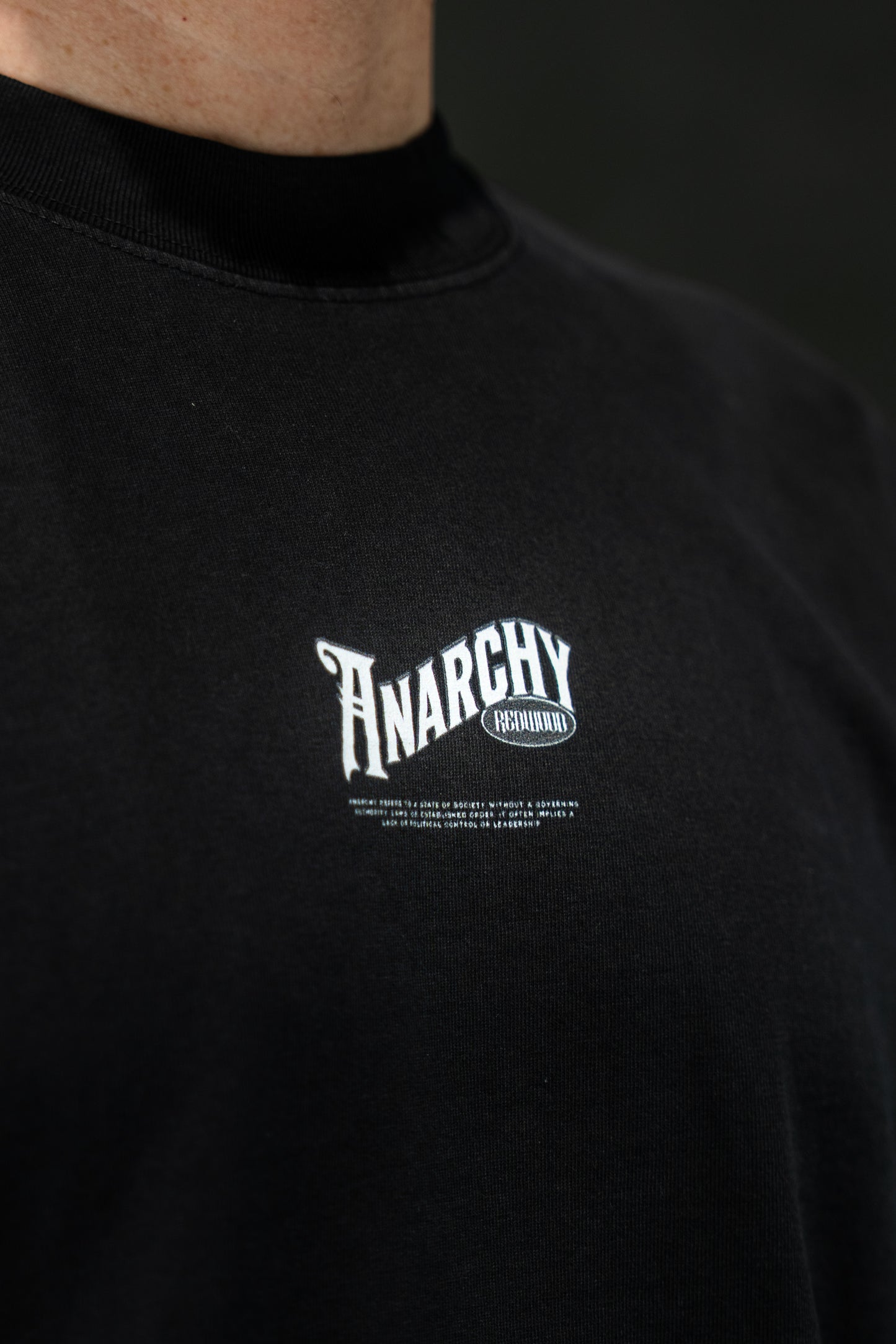 ANARCHY Heavy Oversized T-Shirt FADED BLACK