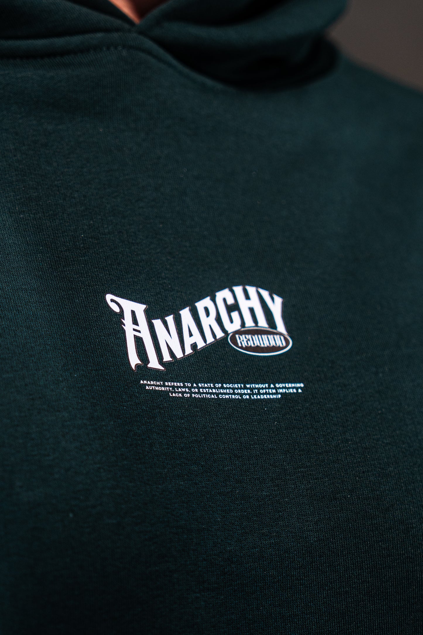ANARCHY Oversized Hoodie PINE GREEN