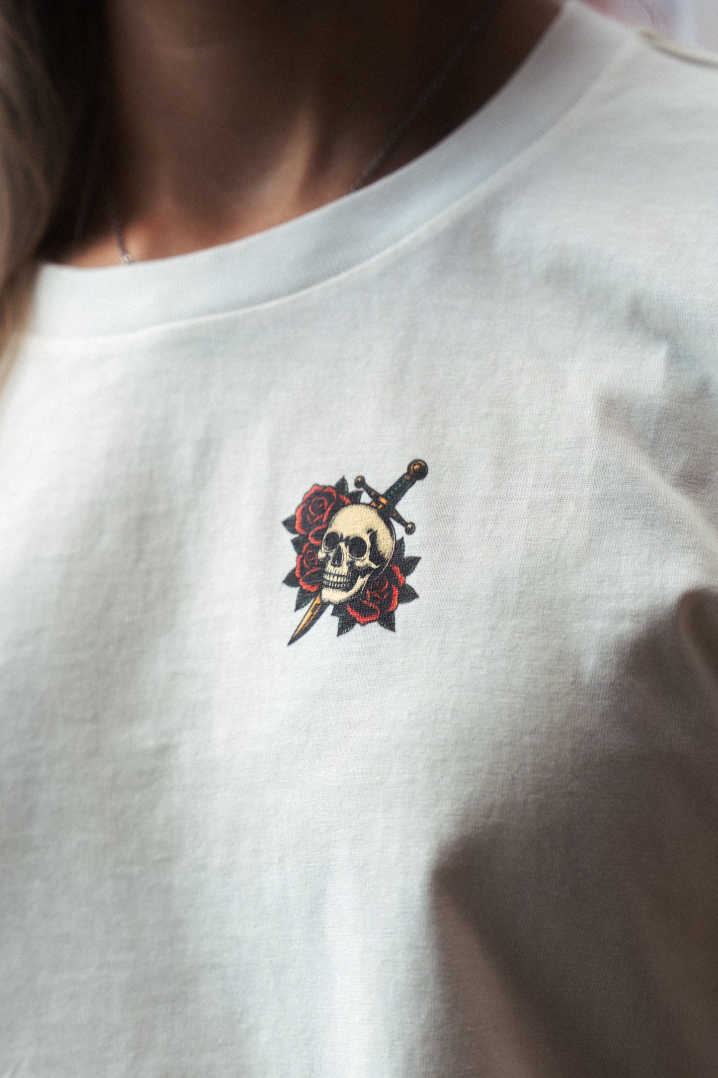 PUSH PAST LIMITS CROP TOP MOON WHITE