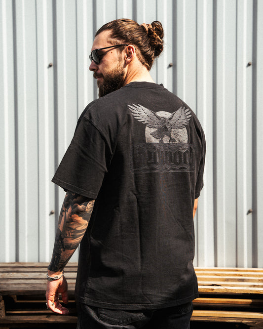 EAGLE OVERSIZED TEE FADED BLACK