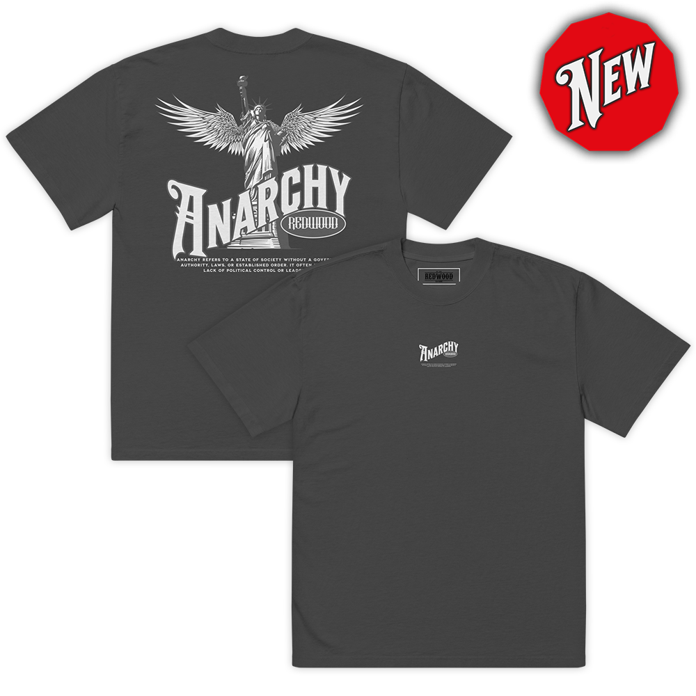 ANARCHY Heavy Oversized T-Shirt FADED BLACK
