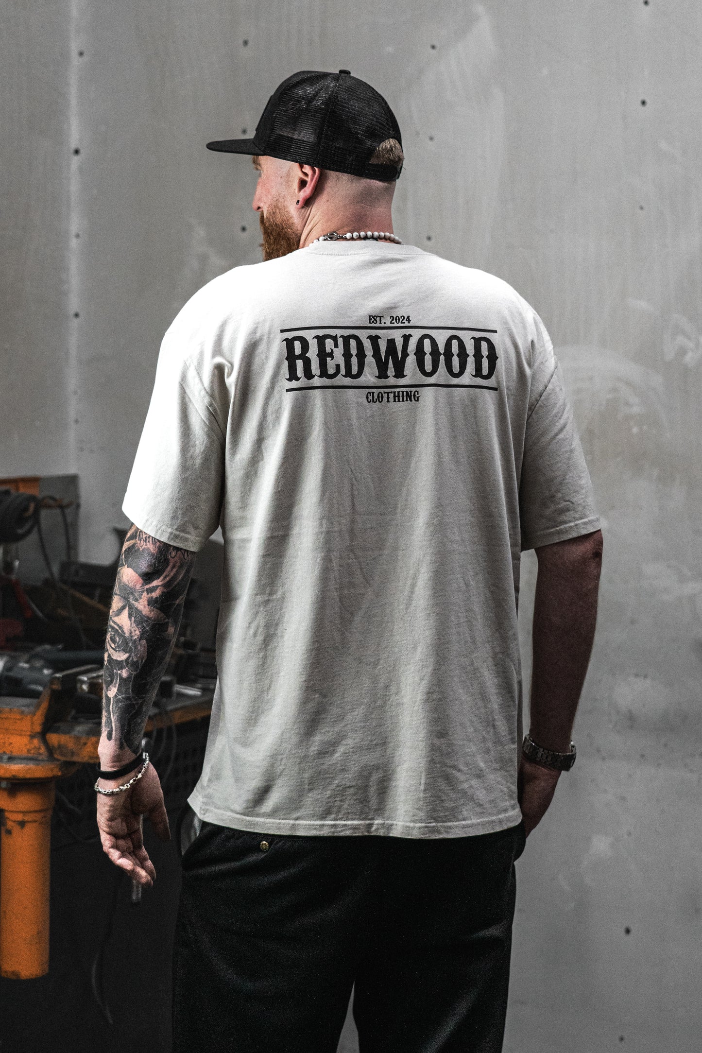 REDWOOD CLASSIC TEE FADED BONE