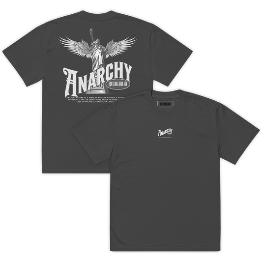 ANARCHY TEE FADED BLACK