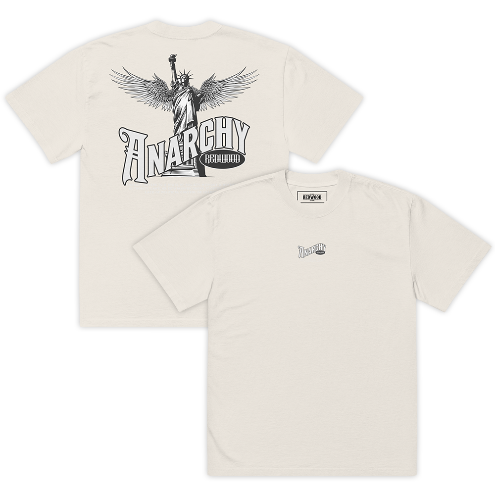 ANARCHY TEE FADED BONE