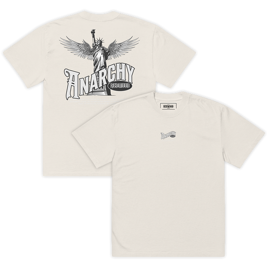 ANARCHY TEE FADED BONE