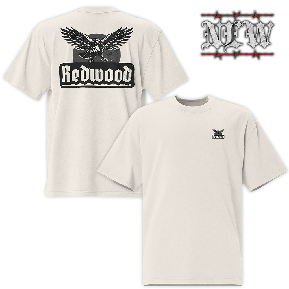 EAGLE OVERSIZED TEE FADED BONE