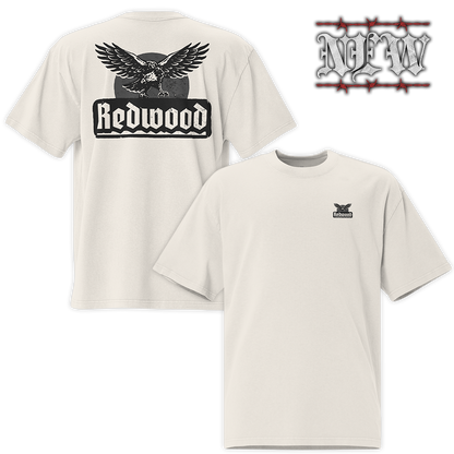 EAGLE OVERSIZED TEE FADED BONE