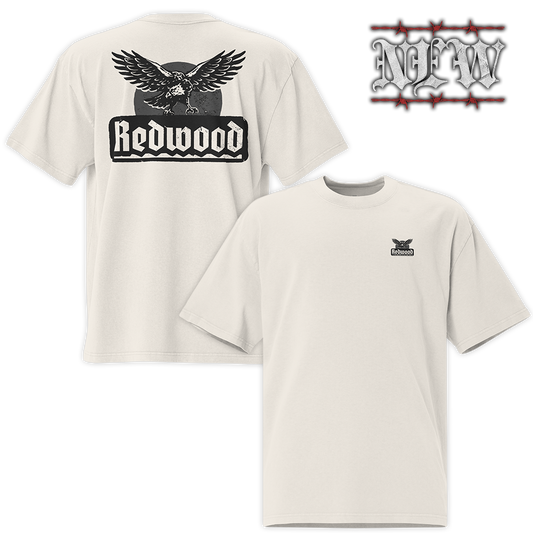 EAGLE OVERSIZED TEE FADED BONE