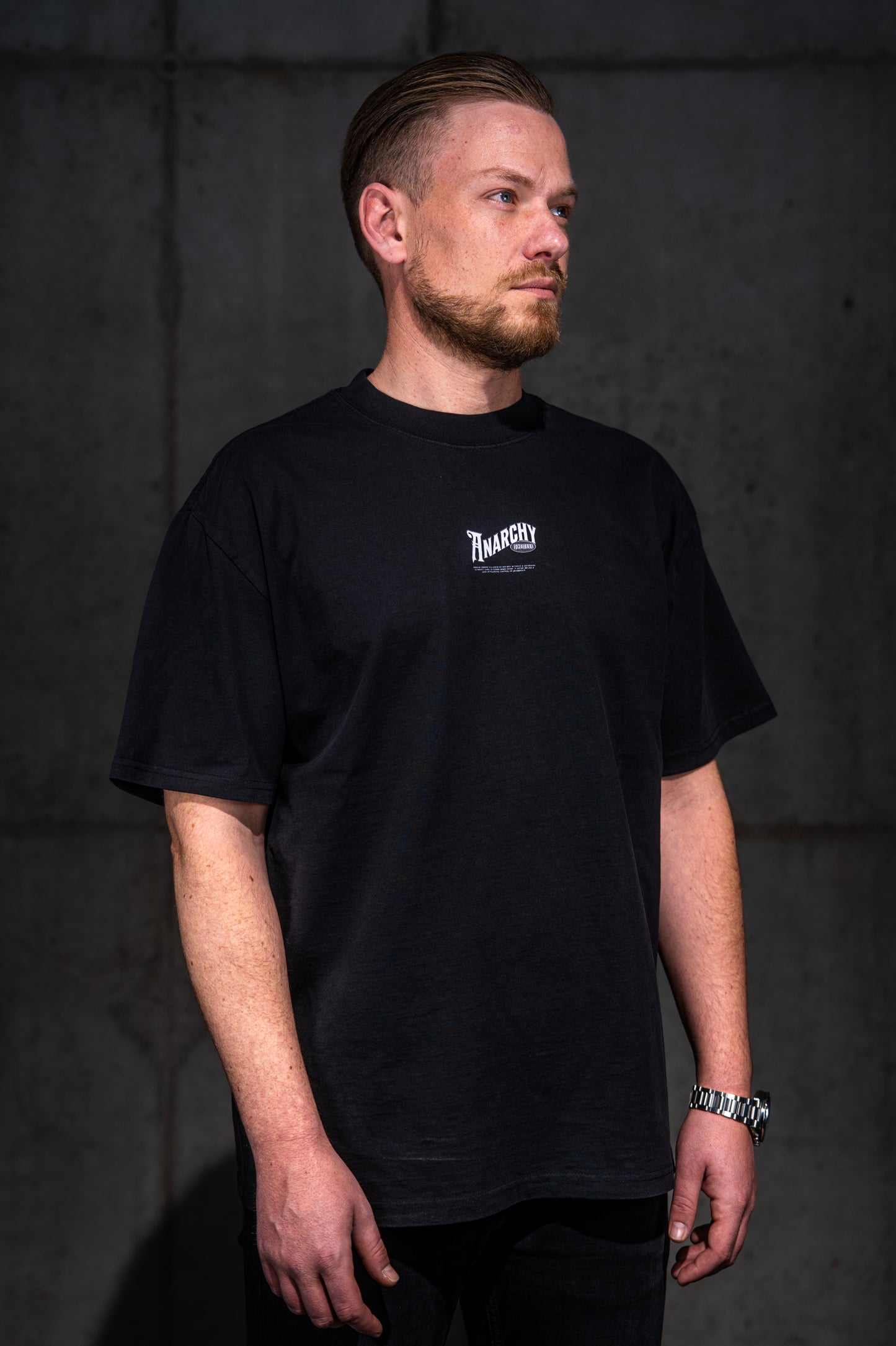 ANARCHY Heavy Oversized T-Shirt FADED BLACK