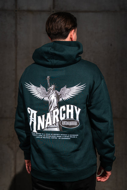 ANARCHY Oversized Hoodie PINE GREEN