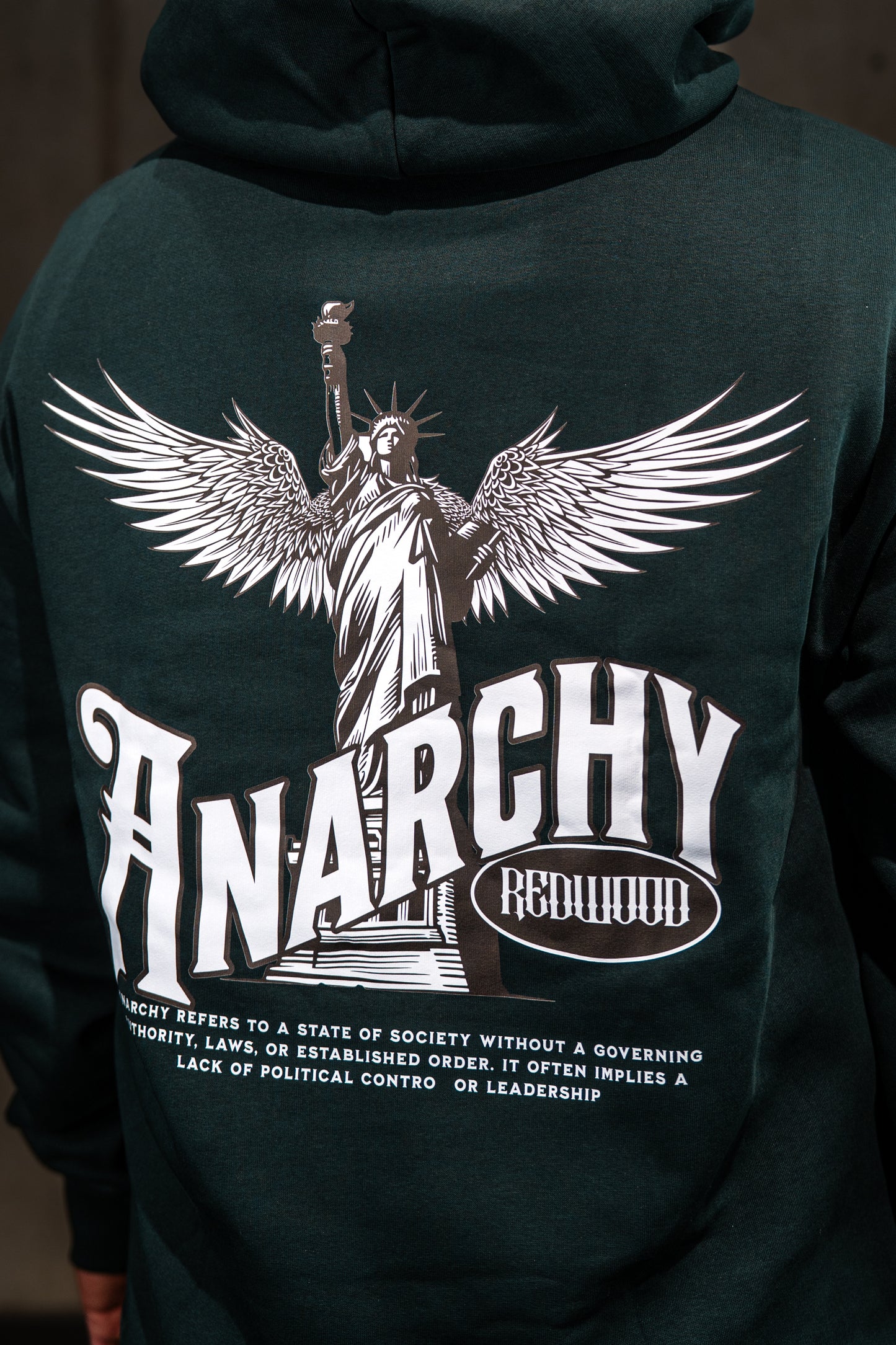 ANARCHY Oversized Hoodie PINE GREEN