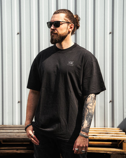 EAGLE OVERSIZED TEE FADED BLACK