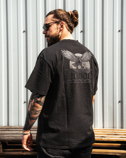 EAGLE OVERSIZED TEE FADED BLACK