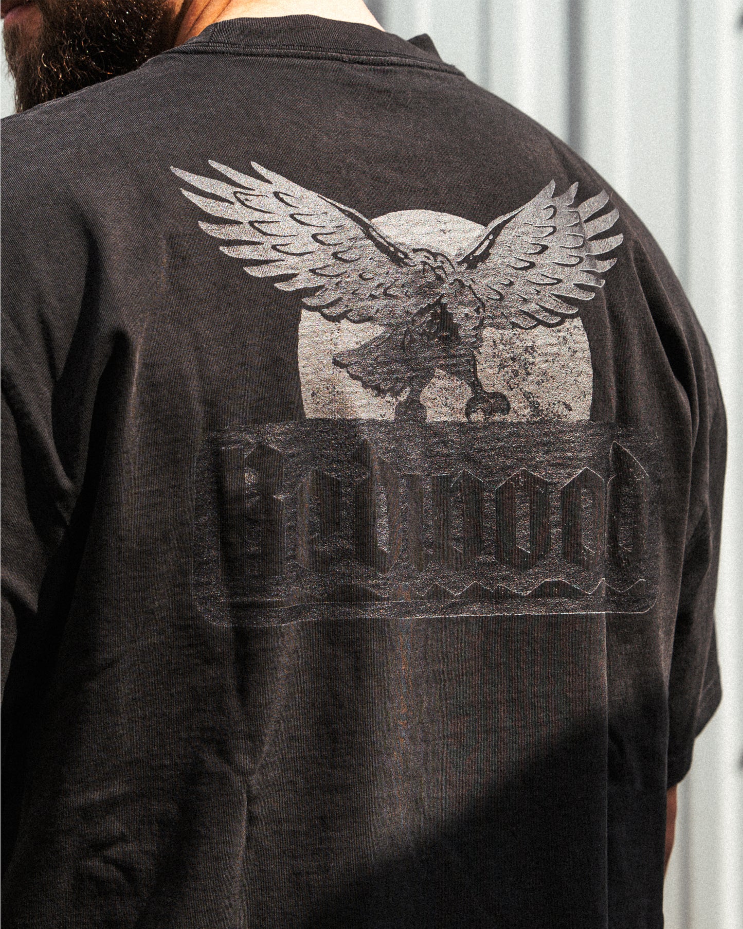 EAGLE OVERSIZED TEE FADED BLACK