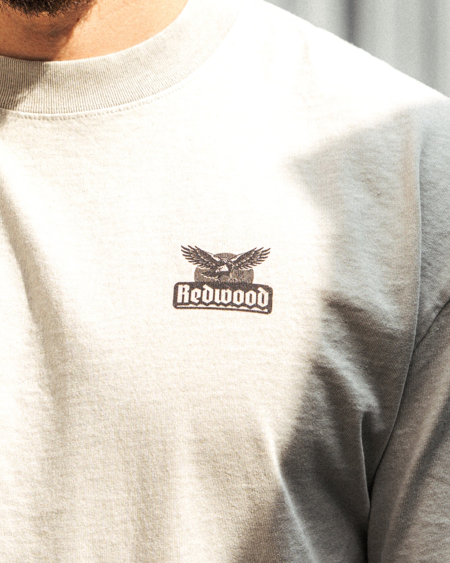 EAGLE OVERSIZED TEE FADED BONE