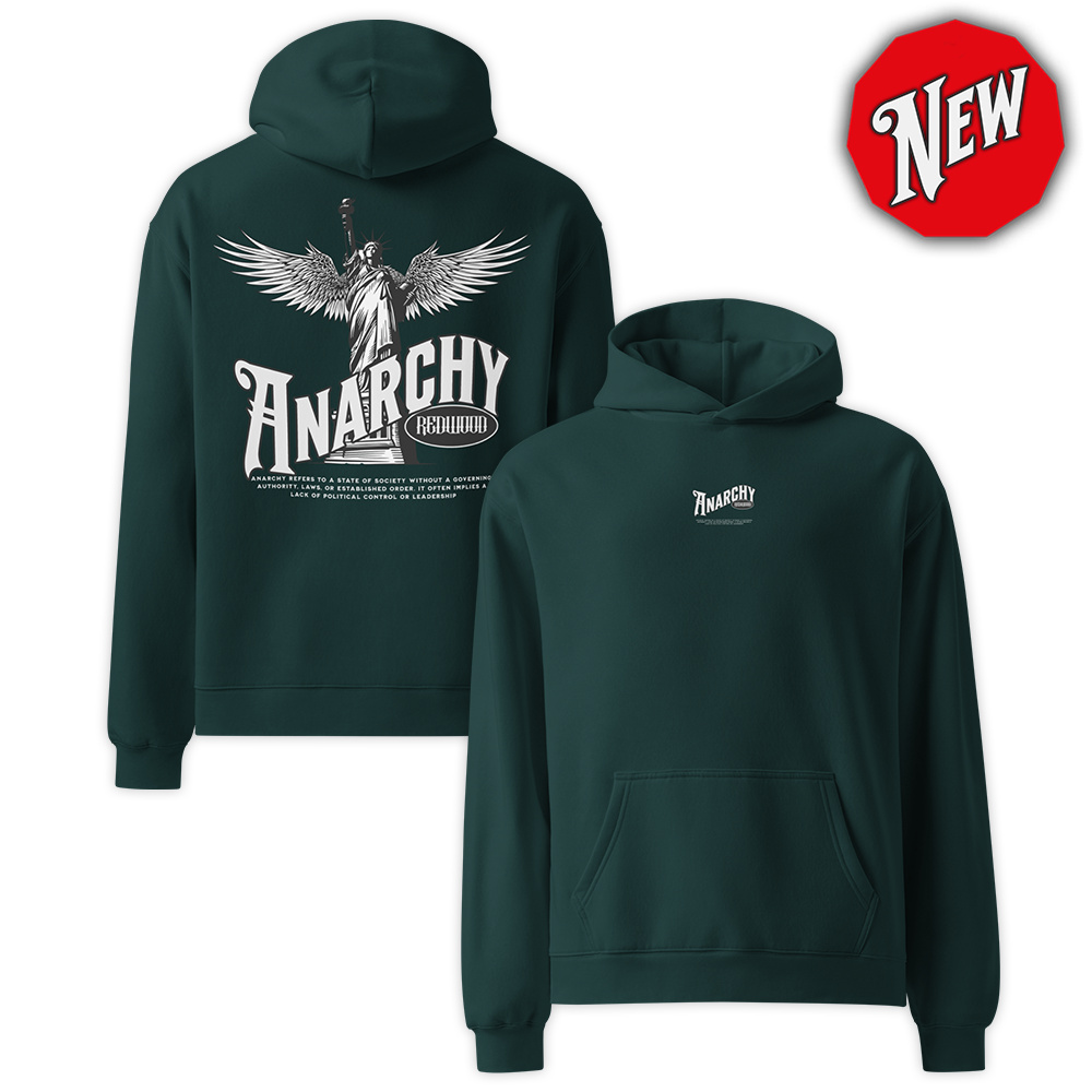 ANARCHY Oversized Hoodie PINE GREEN