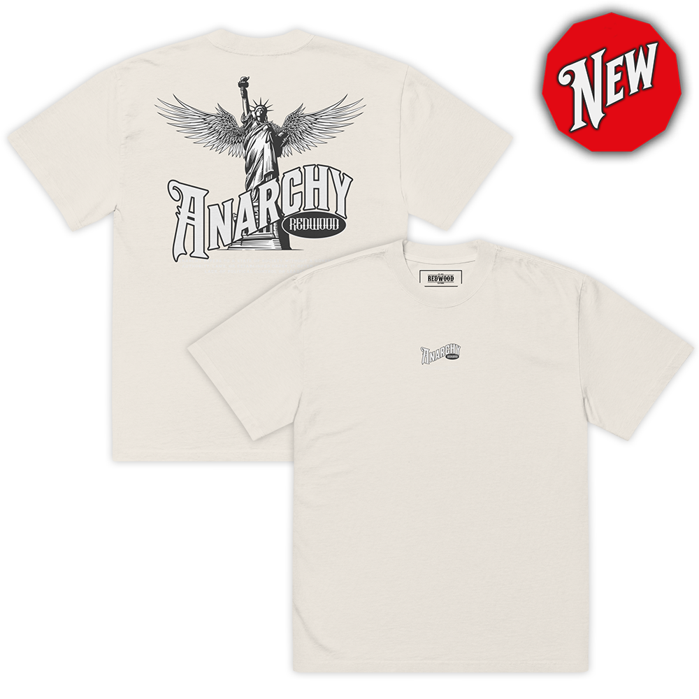 ANARCHY Heavy Oversized T-Shirt FADED BONE