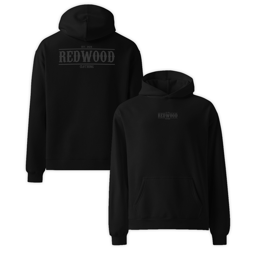 REDWOOD CLASSIC HOODIE BLACK ON BLACK
